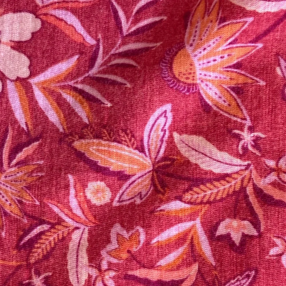 J. Jill Floral Boho Blouse Pink & Red Lightweight Casual Top Sz M - Picture 10 of 12